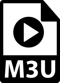 M3U File Format Outline Svg File, Free Vectors File